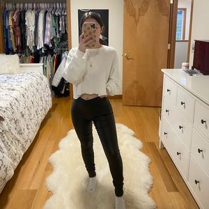 Black leather looking leggings